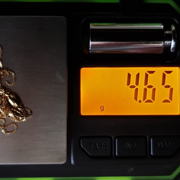 **SOLD**Vintage 14k Gold Diamond Cut Barrel Beaded Station Chain Necklace 32" - Picture 7 of 7